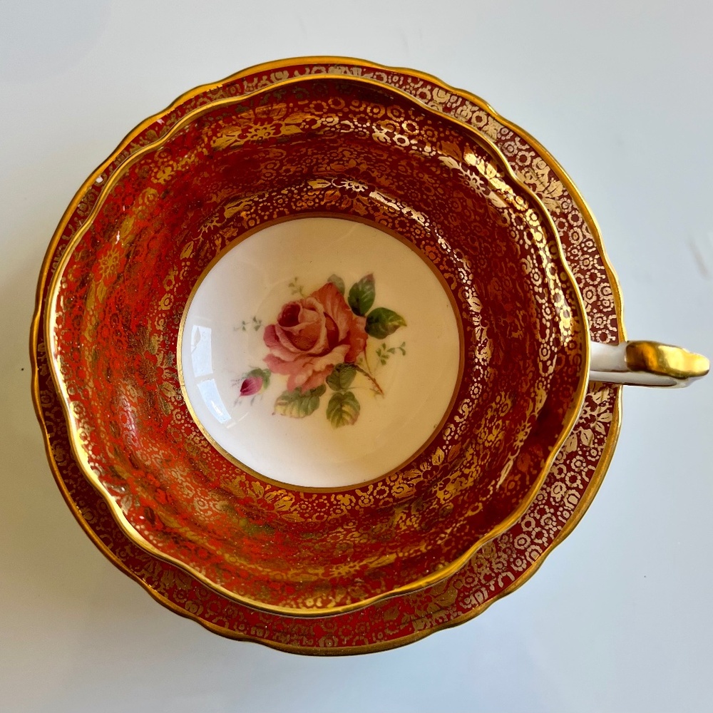 Paragon cup and saucer. Numbered piece.